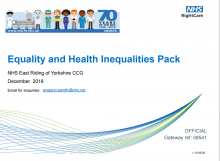 Equality and Health Inequalities Pack: NHS East Riding of Yorkshire CCG